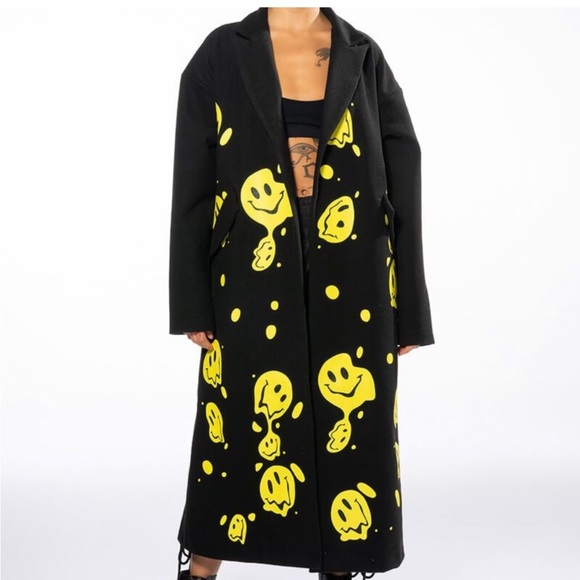 Callie Lives Jackets & Blazers - Happy face coat